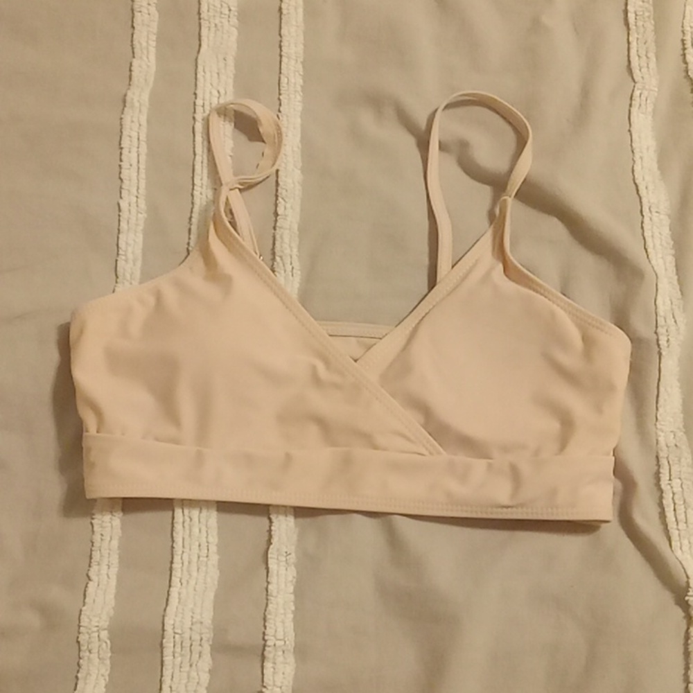 shein, bikini top, women's xs, light pink